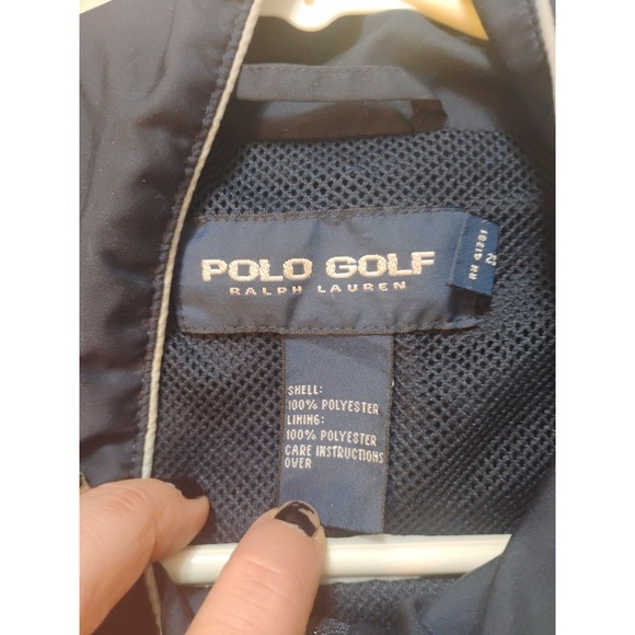 Polo Golf Ralph Lauren Mens Navy Blue Full Zip Jacket Long Sleeve Lined Size XL - Picture 3 of 8
